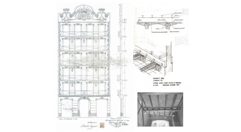Restauración de fachada modernista (c/ Córcega, Barcelona)