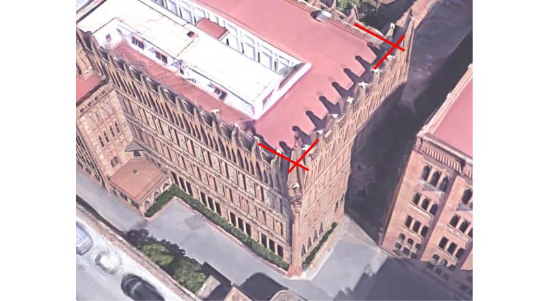 Rehabilitación estructural de pináculos de fachadas de la Escuela Teresiana Ganduxer