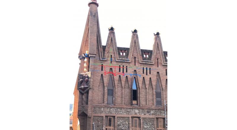 Rehabilitación estructural de pináculos de fachadas de la Escuela Teresiana Ganduxer