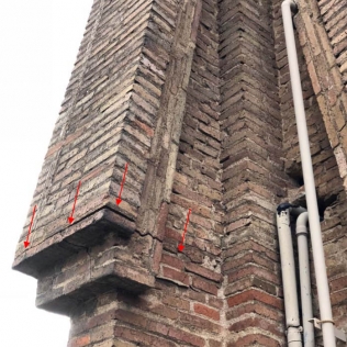 Rehabilitación estructural de pináculos de fachadas de la Escuela Teresiana Ganduxer
