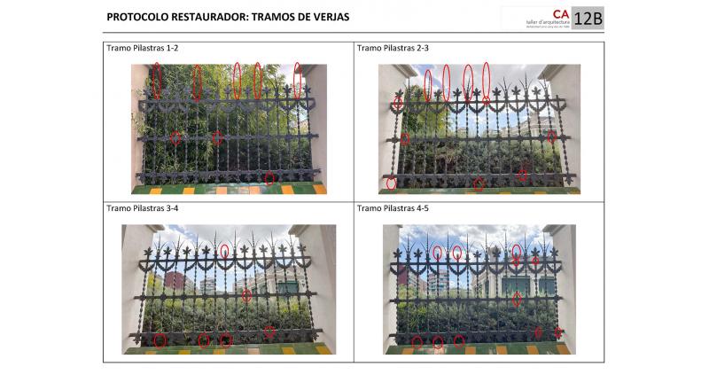 Mantenimiento, reparación y recuperación de vallados ornamentales de una Escuela.