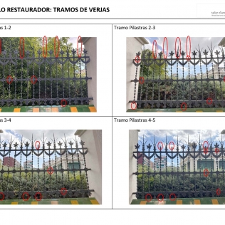 Mantenimiento, reparación y recuperación de vallados ornamentales de una Escuela.